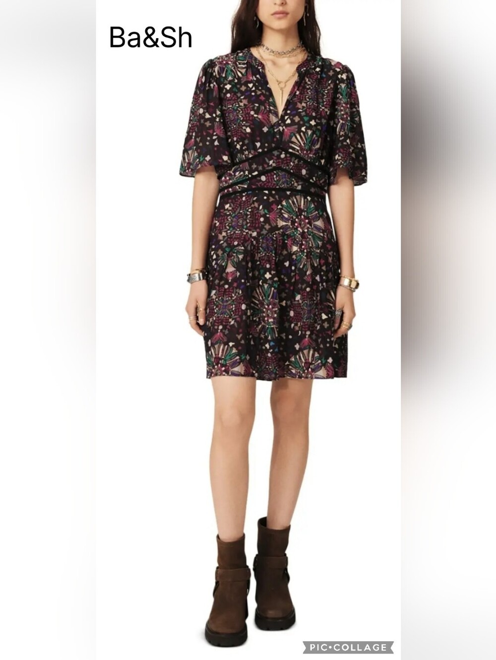 NWOT BA&SH Fidji Dress Sz 3 Or L US